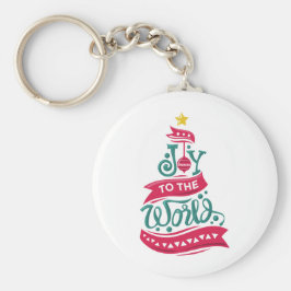 Joy till World Jul Quote Typography Nyckelring
