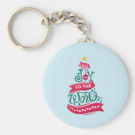 Joy till World Jul Quote Typography Nyckelring