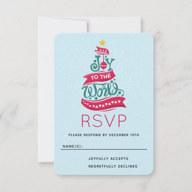 Joy till World Jul Quote Typography OSA Kort (Framsida)