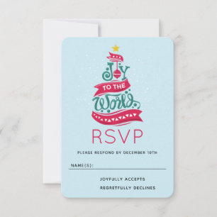 Joy till World Jul Quote Typography OSA Kort