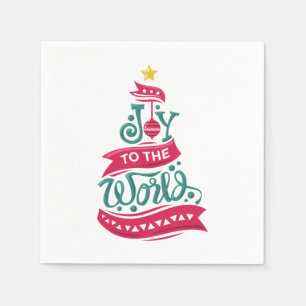 Joy till World Jul Quote Typography Pappersservett