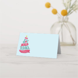 Joy till World Jul Quote Typography Placeringskort