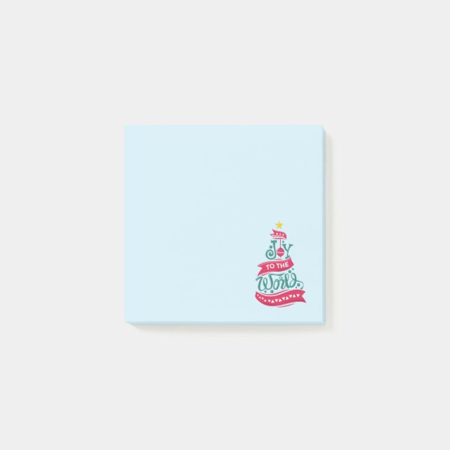 Joy till World Jul Quote Typography Post-it Block (Framsida)