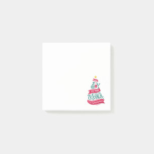 Joy till World Jul Quote Typography Post-it Block