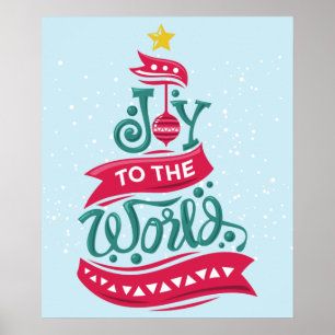 Joy till World Jul Quote Typography Poster