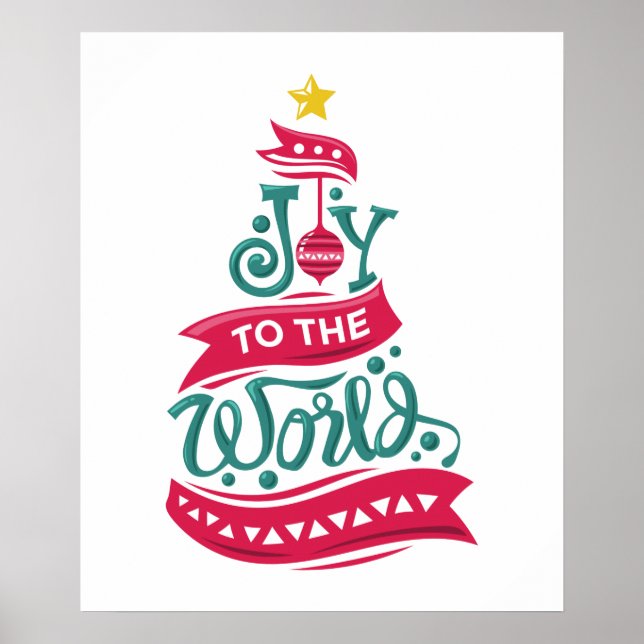 Joy till World Jul Quote Typography Poster (Framsidan)