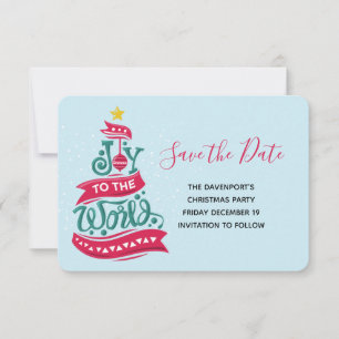 Joy till World Jul Quote Typography Spara Datumet