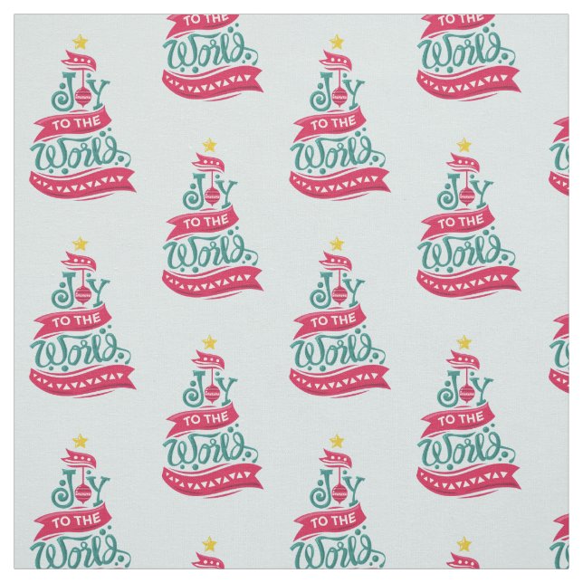 Joy till World Jul Quote Typography Tyg (Provkarta)