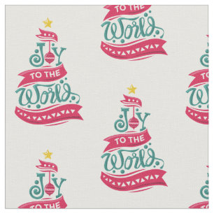 Joy till World Jul Quote Typography Tyg