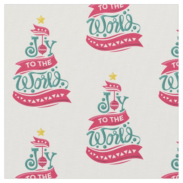 Joy till World Jul Quote Typography Tyg (Närbild)