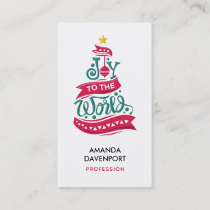 Joy till World Jul Quote Typography Visitkort