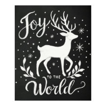 Joy till World jul Reindeer chalkboard