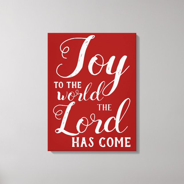 Joy till World JulWall Decor Canvastryck (Framsida)