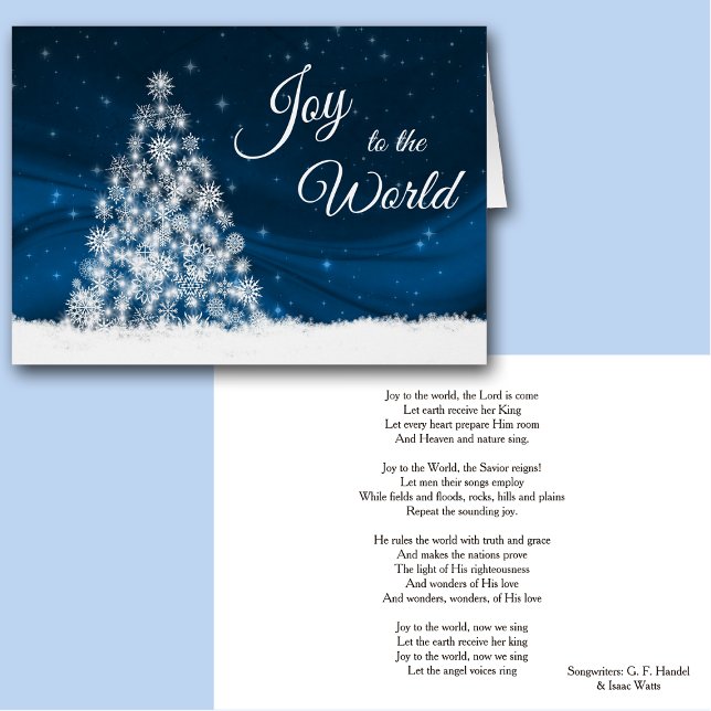 Joy till World Lyrics-julkortet Hälsningskort (Skapare uppladdad)
