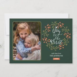 Joy till World Modern Calligraphy Helgdag Wandeans Julkort