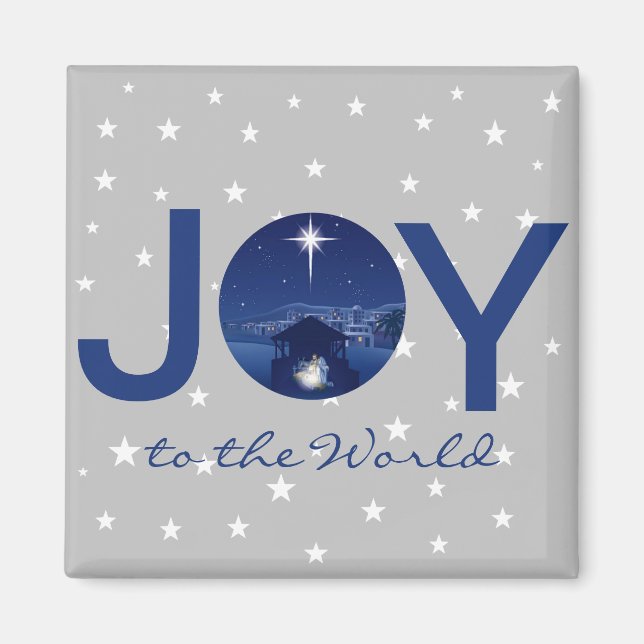Joy till World nativitativitet Magnet (Framsidan)