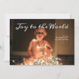 Joy till World Photo jul-Helgdag Aqua Blue Julkort