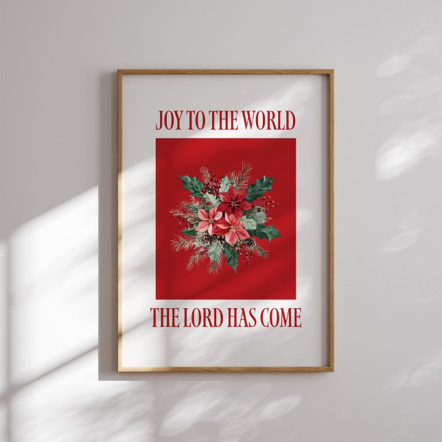 Joy till World Poinsettia-julen Poster (Skapare uppladdad)