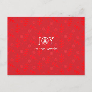 Joy till World Red Ditsy Helg Vykort