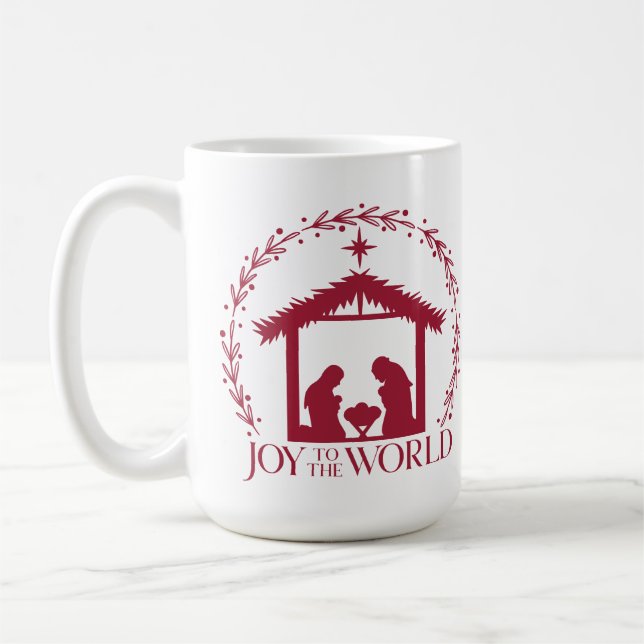 Joy till World Red Ntivity jul Kaffemugg (Vänster)