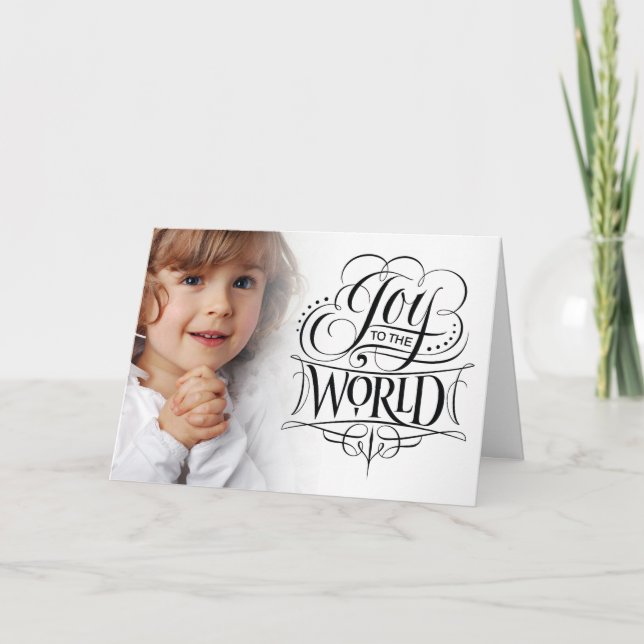 Joy till World Religiösa jul Calligraphy Helgkort (Framsida)
