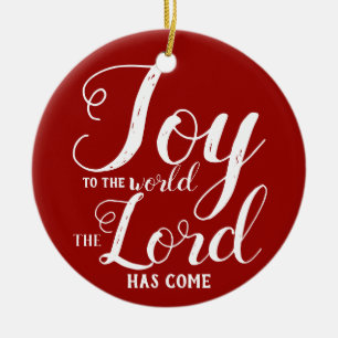 Joy till World Religiösa Jul Helgdag Julgransprydnad Keramik