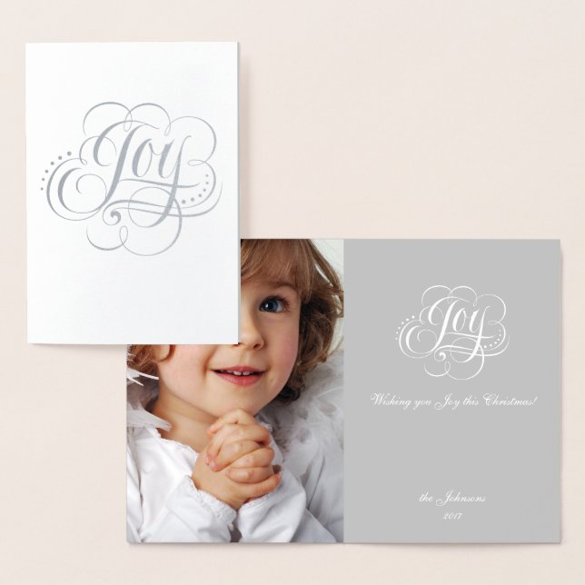 Joy till World Silver Foil-julsedlarna Folierat Kort (Display)