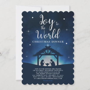 Joy till World Starry Ntivity-julmiddag Inbjudningar