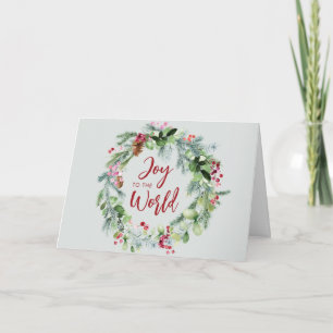 Joy till World Watercolor Watercolor Wandejul Card Helgkort