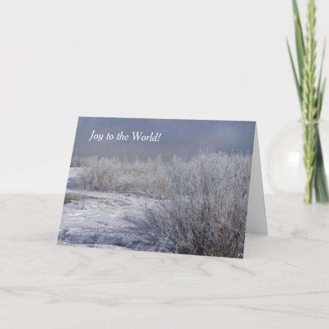 Joy till World Winter Willows-julkortet Helgkort (Framsida)
