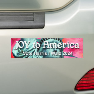 Joy to America Harris Walz Bildekal