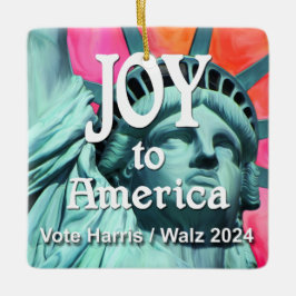 Joy to America Harris Walz Julgransprydnad Keramik