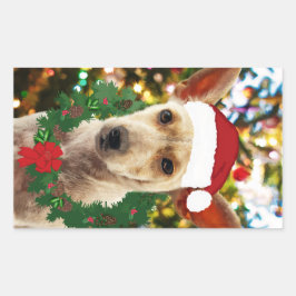 Joy to the Puppy Rektangulärt Klistermärke