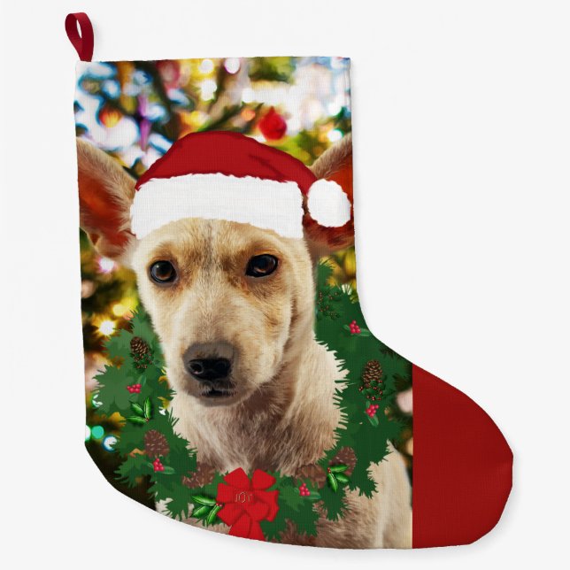 Joy to the Puppy Stor Julstrumpa (Framsidan)