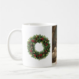 Joy to the World Barnyard Animals Wreath Mug Kaffemugg
