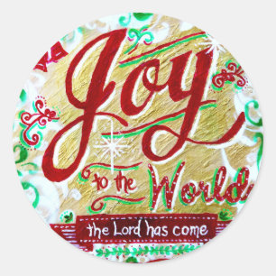 Joy to the World by Jan Marvin Runt Klistermärke