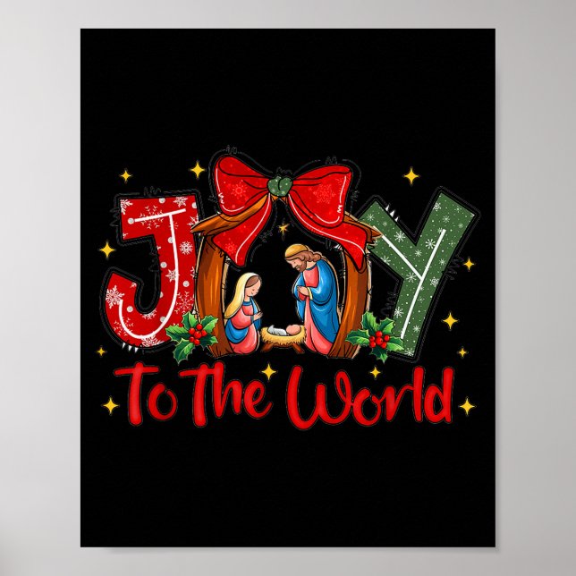 Joy To The World Christian Christmas Coquette Oh H Poster (Framsidan)