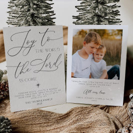Joy To The World Christian Photo Holiday Card Inbjudningar