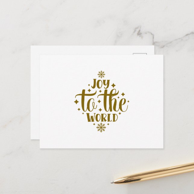 Joy to the World Christmas Vykort (Fram/Back In Situ)