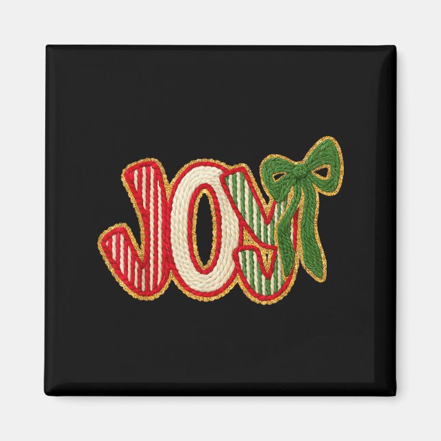 Joy To The World Crochet Jesus Christian Holiday C Magnet (Framsidan)