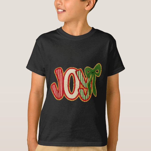 Joy To The World Crochet Jesus Christian Holiday C T Shirt (Framsida)
