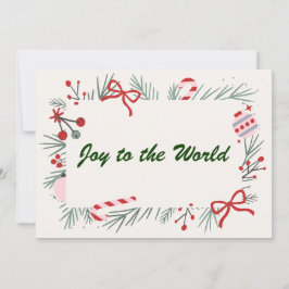 Joy to the World Elegant Christian Christmas Card Julkort