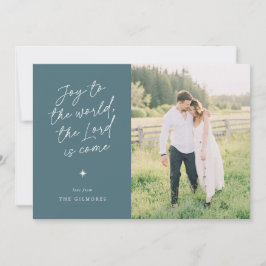 Joy to the World Handwriting Religious Christmas Julkort