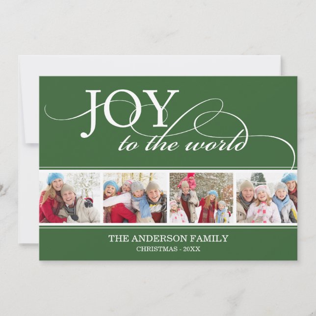 JOY TO THE WORLD | HELGDAG-FOTOKORT JULKORT (Framsida)