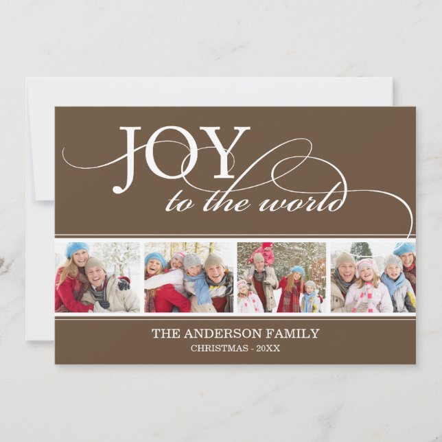 JOY TO THE WORLD | HELGDAG-FOTOKORT JULKORT (Framsida)