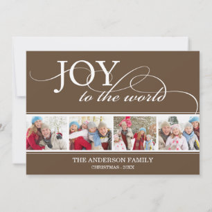 JOY TO THE WORLD   HELGDAG-FOTOKORT JULKORT