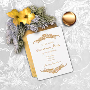 Joy to the World in Guld Julinbjudan Card Inbjudningar
