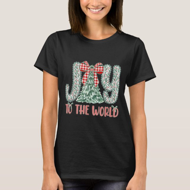 Joy To The World Jesus Christian Christmas Xmas Tr T Shirt (Framsida)