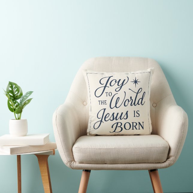 Joy to the World Jesus Is Born Pillow Kudde (Stol)