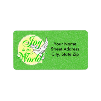 Joy to the World jul Address Label Adressetikett